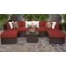 Barbados 7 Piece Outdoor Wicker Patio Furniture Set 07a in Terracotta - TK Classics Barbados-07A-Terracotta