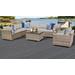 Monterey 8 Piece Outdoor Wicker Patio Furniture Set 08b in Beige - TK Classics Monterey-08B