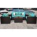 Belle 5 Piece Outdoor Wicker Patio Furniture Set 05b in Aruba - TK Classics Belle-05B-Aruba