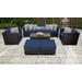 Barbados 8 Piece Outdoor Wicker Patio Furniture Set 08c in Navy - TK Classics Barbados-08C-Navy