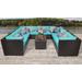 Barbados 11 Piece Outdoor Wicker Patio Furniture Set 11a in Aruba - TK Classics Barbados-11A-Aruba