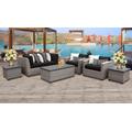 Florence 7 Piece Outdoor Wicker Patio Furniture Set 07d in Black - TK Classics Florence-07D-Black