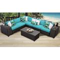 Venice 9 Piece Outdoor Wicker Patio Furniture Set 09a in Aruba - TK Classics Venice-09A-Aruba