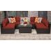 Belle 7 Piece Outdoor Wicker Patio Furniture Set 07a in Terracotta - TK Classics Belle-07A-Terracotta