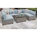 Monterey 7 Piece Outdoor Wicker Patio Furniture Set 07a in Spa - TK Classics Monterey-07A-Spa