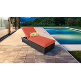 Belle Chaise Outdoor Wicker Patio Furniture in Tangerine - TK Classics Belle-1X-Tangerine