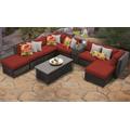 Venice 10 Piece Outdoor Wicker Patio Furniture Set 10a in Terracotta - TK Classics Venice-10A-Terracotta