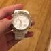 Michael Kors Other | Michael Kors White Ceramic Watch | Color: Silver/White | Size: Os