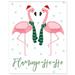 The Holiday Aisle® Anjali Flamingo Ho Ho Easelback Canvas Wood in Brown | 8 H x 10 W x 0.5 D in | Wayfair E9BBD8284D9646D9992FEC0D86D35794