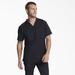 Dickies Men's Dynamix V-Neck Scrub Top With Zip Pocket - Black Size 2Xl (DK610)