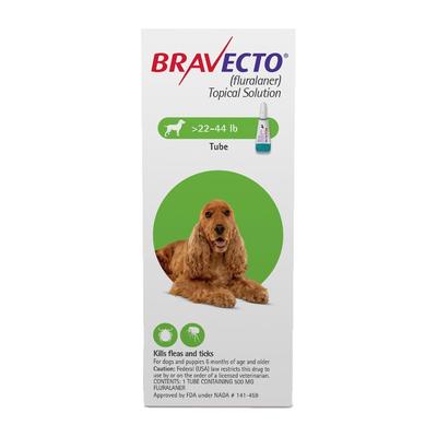 Bravecto Topical For Medium Dogs (22 - 44 Lbs) Green 2 Doses