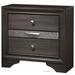 Mercer41 Leann 2 - Drawer Nightstand in Gray/Black Wood/Metal in Black/Brown/Gray | 26 H x 26 W x 16.63 D in | Wayfair