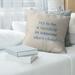 East Urban Home Handwritten Try To Be A Rainbow Quote Linen Pillow Cover Linen in Blue | 14 H x 14 W x 0.5 D in | Wayfair