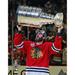 Brandon Saad Chicago Blackhawks Unsigned 2015 Stanley Cup Champions Raising Photograph