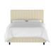 AllModern Ayana Low Profile Standard Bed Upholstered/Metal/Cotton in White/Black | 51 H x 56 W x 78 D in | Wayfair 0F80B5F6D2C541A5837208A731E169C6