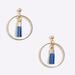 J. Crew Accessories | J.Crew Tassel Hoop Earrings | Color: Blue/Gold | Size: Os