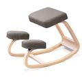 H&RB Ergonomic Kneeling Chair,Back Correction Posture Wooden Stool For Office & Home,Rocking Kneel Seat With Orthopedic Soft Knee Cushions,Gray