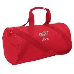 Youth Red Detroit Wings Personalized Duffle Bag