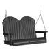 Ebern Designs Broemmel Adirondack Porch Swing Plastic in Black | 32.5 H x 53 W x 27 D in | Wayfair 2146CF209F9840E588519689982B981D