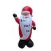 The Holiday Aisle® Big Beard Santa Claus Christmas Decoration Inflatable Polyester in Red/White | 48 H x 27 W x 22 D in | Wayfair 100251