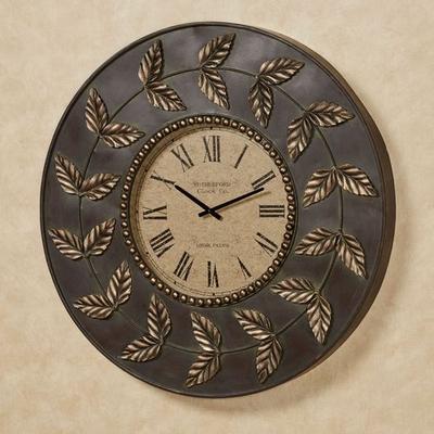 Dixon Leaf Wall Clock Bronze/Gold , Bronze/Gold