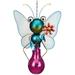 Regal Art & Gift 12538 - 20" Blue Solar Butterfly Lantern