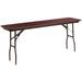 Flash Furniture Wofford 18" x 60" Rectangular High Pressure Mahogany Laminate Folding Training Table Wood/Metal in Brown | Wayfair