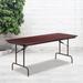 Flash Furniture Wofford 24" x 48" Rectangular Mahogany Melamine Laminate Folding Banquet Table Wood/Metal in Brown/Red | Wayfair YT-3072-MEL-WAL-GG