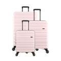 ANTLER - Set of 3 Suitcases - Clifton Luggage - Blush, Cabin,Medium,Large - Strength Lightweight Suitcase for Travel - Luggage with 4 Wheels, Expandable Zip, Twist Grip Handle - TSA Approved Locks