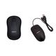 Logitech M185 schnurlos Maus (USB, kompatible mit Windows, Mac, Linux) grau & Amazon Basics USB-Maus mit DREI Schaltflächen (schwarz)