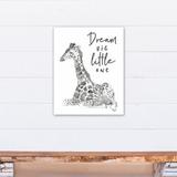 Zoomie Kids Meacham Dream Big Little Giraffe Canvas Art Canvas in Brown | 20 H x 16 W x 1.25 D in | Wayfair FB74B094ED0A4D05BDB84B467AF8BDE5