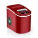 Costway Mini Portable Compact Electric Ice Maker Machine-Red