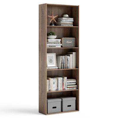 Costway 5-Shelf Storage Bookcase Modern Multi-Func...