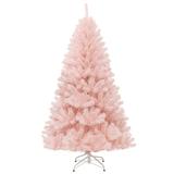 Costway 6/7 Feet Artificial Christmas Tree Hinged Full Fir Tree-6 Feet