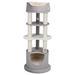 Lavinia Cat Tower Scratching Post, 54.3" H, 53 LBS, Brown / Cream