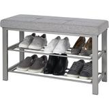 NeatFreak Metal Shoe Storage Bench in Gray | 19.75 H x 32 W x 12.5 D in | Wayfair NFC05903MIX704-001
