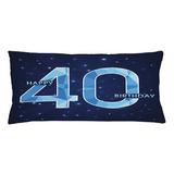 East Urban Home 40Th Birthday Indoor/Outdoor Lumbar Pillow Cover Polyester in White | 16 H x 36 W x 0.1 D in | Wayfair