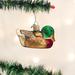 Old World Christmas Mallard Hanging Figurine Ornament Glass in Gray/Yellow | 1.75 H x 3 W x 1.75 D in | Wayfair 16017