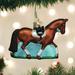 Old World Christmas Dressage Horse Hanging Figurine Ornament Glass in Brown | 1.25 H x 3 W x 4 D in | Wayfair 12555