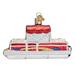 Old World Christmas Pontoon Boat Hanging Figurine Ornament Glass in Red | 2.5 H x 4.25 W x 2 D in | Wayfair 46059