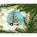 The Holiday Aisle® Ferret Holiday Shaped Ornament Ceramic/Porcelain in Blue | 3 H x 3 W x 0.25 D in | Wayfair 13717C49E0534FB297D5C99A09247453