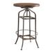 Williston Forge Verena Bar Height Solid Wood Dining Table Wood/Metal in Brown/Gray | 41 H x 23.62 W x 23.62 D in | Wayfair