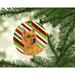 The Holiday Aisle® Norwich Terrier Holiday Christmas Hanging Figurine Ornament Ceramic/Porcelain in Blue/Green/Red | 3 H x 3 W x 0.25 D in | Wayfair