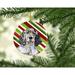 The Holiday Aisle® English Setter Holiday Christmas Hanging Figurine Ornament Ceramic/Porcelain in Blue/Green/Red | 3 H x 3 W x 0.25 D in | Wayfair