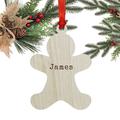 The Holiday Aisle® Personalized Laser Engraved Wood Christmas Ornament Wood in Brown | 4 H x 4 W x 4 D in | Wayfair