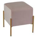 Mercer41 Lise Cube Ottoman Velvet, Metal in Pink | 18.25 H x 16 W x 16 D in | Wayfair D1C263FF0ED14EB08DAA061CC14A8DBE