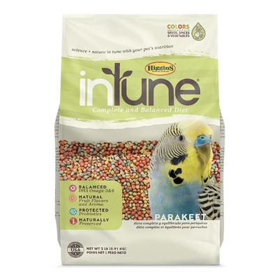 Higgins inTune Complete and Balanced Diet Fruit Extruded Parakeet Bird Food, 2 lbs.