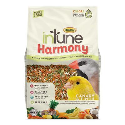 Higgins inTune Harmony Fruit Extruded Canary and Finch Bird Food, 2 lbs.