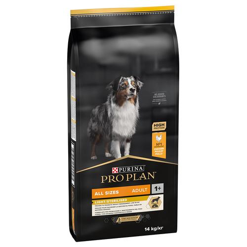 Sparpaket: 2x14kg PURINA PRO PLAN All Sizes Adult Light/Sterilised Hundefutter trocken