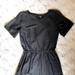 Madewell Dresses | Madewell Short Sleeve Cinch Waist Dress, Size S | Color: Black | Size: S